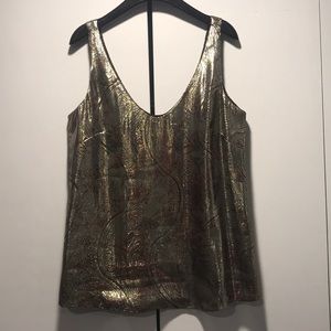 Metallic J Crew tank - size 4